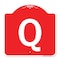 Signmission Designer Series Sign-Sign W/ Letter Q, Red & White Aluminum Sign, 18" x 18", RW-1818-22932 A-DES-RW-1818-22932 - alternate 1